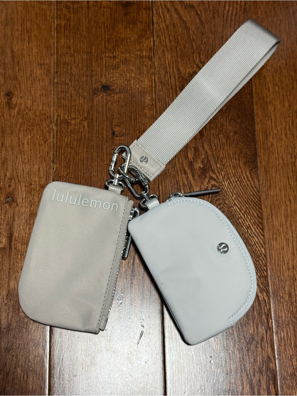 Lululemon Light Gray/beige wristlet Set